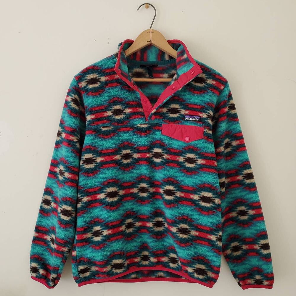 Patagonia Synchilla Snap-T Teal Fleece Pullover